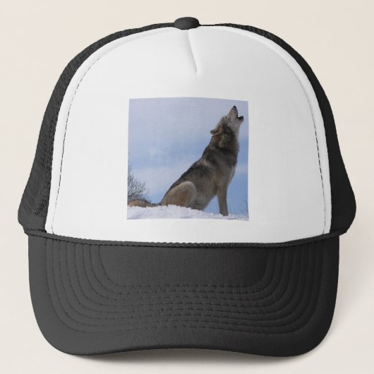 Wolf-Heulen Truckerkappe (Vorderseite)