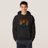 Wolf heulen Vintag Hoodie (Vorne ganz)