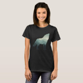 Wolf-Heulender Bergwald T-Shirt (Vorne ganz)