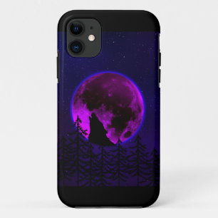 WOLF HEULENDER MOND MAGENTA Case-Mate iPhone HÜLLE