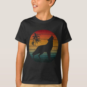 Wolf heulendes Vintage T-Shirt