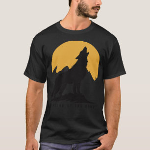 Wolf heult am Mond T-Shirt