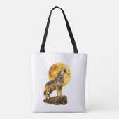 Wolf heult am Mond-Totentasche Tasche (Rückseite)
