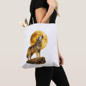 Wolf heult am Mond-Totentasche Tasche (Von Nahem)