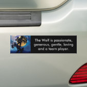 Wolf heult auf dem Mond Autoaufkleber (Auf Auto)
