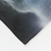 Wolf heult auf dem Mond Fleecedecke (Ecke)