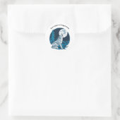 Wolf heult auf dem Mond Runder Aufkleber (Tasche)