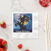 Wolf heult auf dem Mond Serviette (Beispiel)