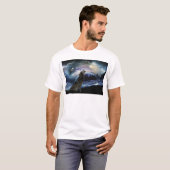 Wolf heult auf dem Mond T-Shirt (Vorne ganz)
