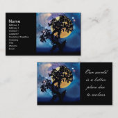 Wolf heult auf dem Mond Visitenkarte (Vorne/Hinten)