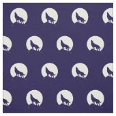 Wolf heult auf Mondwolfen Stoff (Muster)