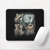 Wolf heult den Mond an 67 6 7 Halloween 67 Wolf Mousepad (Mit Mouse)