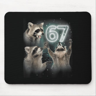 Wolf heult den Mond an 67 6 7 Halloween 67 Wolf Mousepad