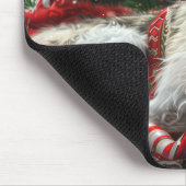 Wolf Hound Dog Weihnachtsfest Mousepad (Ecke)