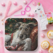 Wolf Hound Dog Weihnachtsfest Pappteller (Party)