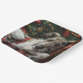 Wolf Hound Dog Weihnachtsfest Pappteller (Gewinkelt)