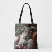 Wolf Hound Dog Weihnachtsfest Tasche (Vorderseite)