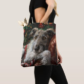 Wolf Hound Dog Weihnachtsfest Tasche (Von Nahem)