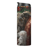 Wolf Hound Dog Weihnachtsfest Thermosbecher (Nach rechts gedreht)