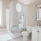 Wolf howl duschvorhang (Beispiel)