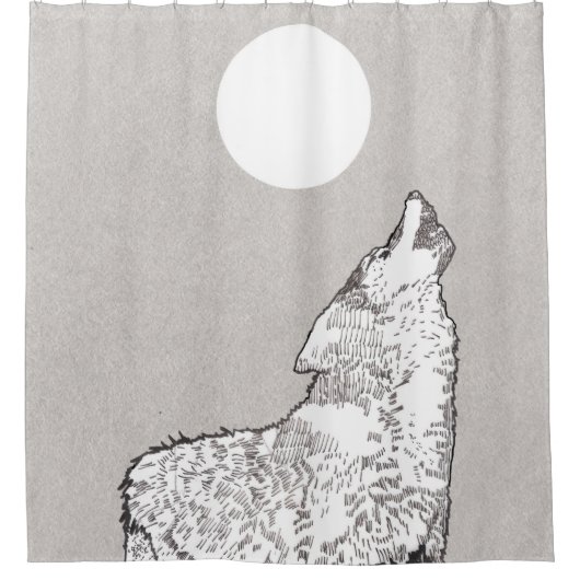 Wolf howl duschvorhang (Vorderseite)