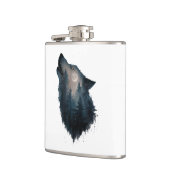 Wolf Howl Forest Moon Flachmann (Links)