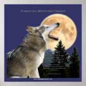 WOLF HOWL & MOON Art Poster (Vorne)
