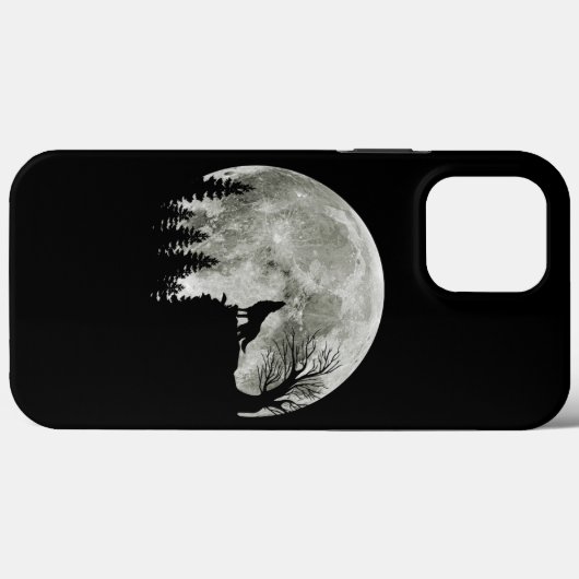 Wolf Howl on Mountain Halloween Moon Case-Mate iPhone Hülle (Rückseite (Horizontal))