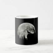 Wolf Howl on Mountain Halloween Moon Kaffeetasse (Mittel)
