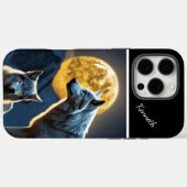 Wolf Howl Pierces Moonlit Night Case-Mate iPhone Hülle (Rückseite (Horizontal))