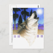Wolf Howl Postkarte (Vorne/Hinten)