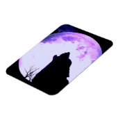 Wolf Howl Premium Magnet (Linke Seite)