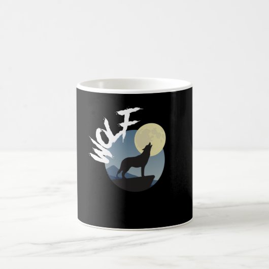 Wolf Howl Wilderness Wildlife Kaffeetasse (Mittel)