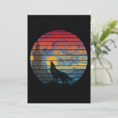 WOLF HOWLING ABSTRAKTER STIL EINLADUNG (Stehend Vorderseite)
