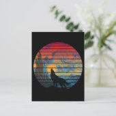 WOLF HOWLING ABSTRAKTER STIL POSTKARTE (Stehend Vorderseite)