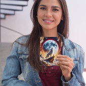 Wolf Howling am Crimson Moon Postkarte