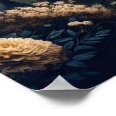 Wolf Howling am Mond Poster (Ecke)