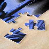 Wolf Howling am Mond Puzzle (Seite)