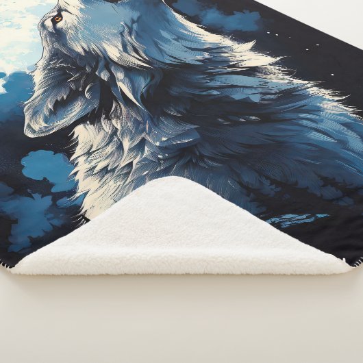 Wolf Howling am Mond Sherpadecke (3/4)