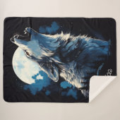 Wolf Howling am Mond Sherpadecke (Vorderseite (Horizontal))