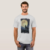 Wolf Howling am Mondgrunge-T - Shirt (Vorne ganz)