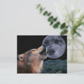 Wolf Howling am Vollmond - Multi-Products-02 Postkarte (Stehend Vorderseite)