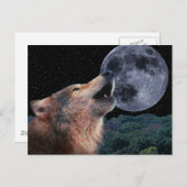 Wolf Howling am Vollmond - Multi-Products-02 Postkarte (Vorne/Hinten)