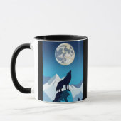 Wolf Howling am Vollmond Tasse (Links)
