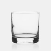 Wolf Howling an der MondSilhouette Personalisiert Whiskyglas (Links)