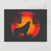 Wolf Howling an der Sonne Postkarte (Vorderseite)