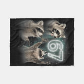 Wolf Howling At The Moon 67 6 7 Halloween 67 Wolf Fleecedecke (Vorderseite (Horizontal))