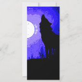 Wolf Howling auf dem Mond (Vorderseite)