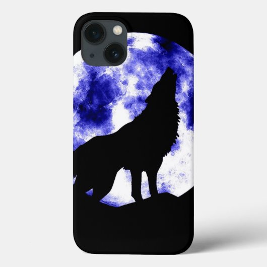 Wolf Howling auf dem Mond Case-Mate iPhone Hülle (Rückseite)