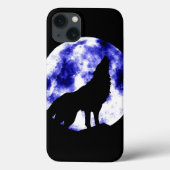 Wolf Howling auf dem Mond Case-Mate iPhone Hülle (Rückseite)